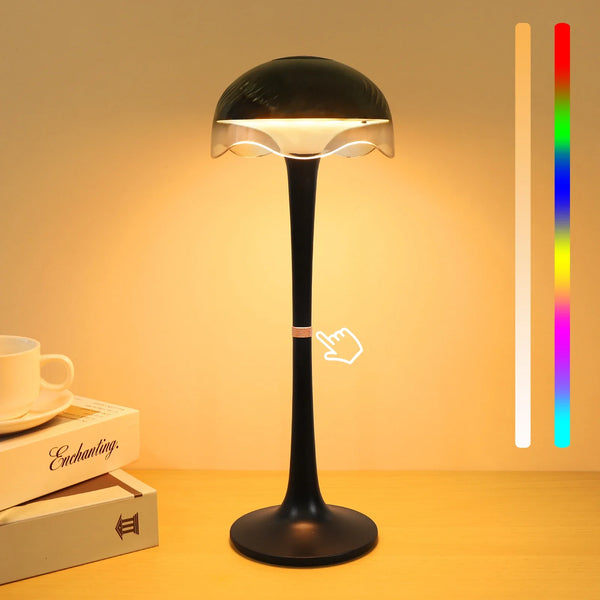 RGB Touch Desk Lamp Rechargeable Eye Care Bedside Night Light for Bedroom