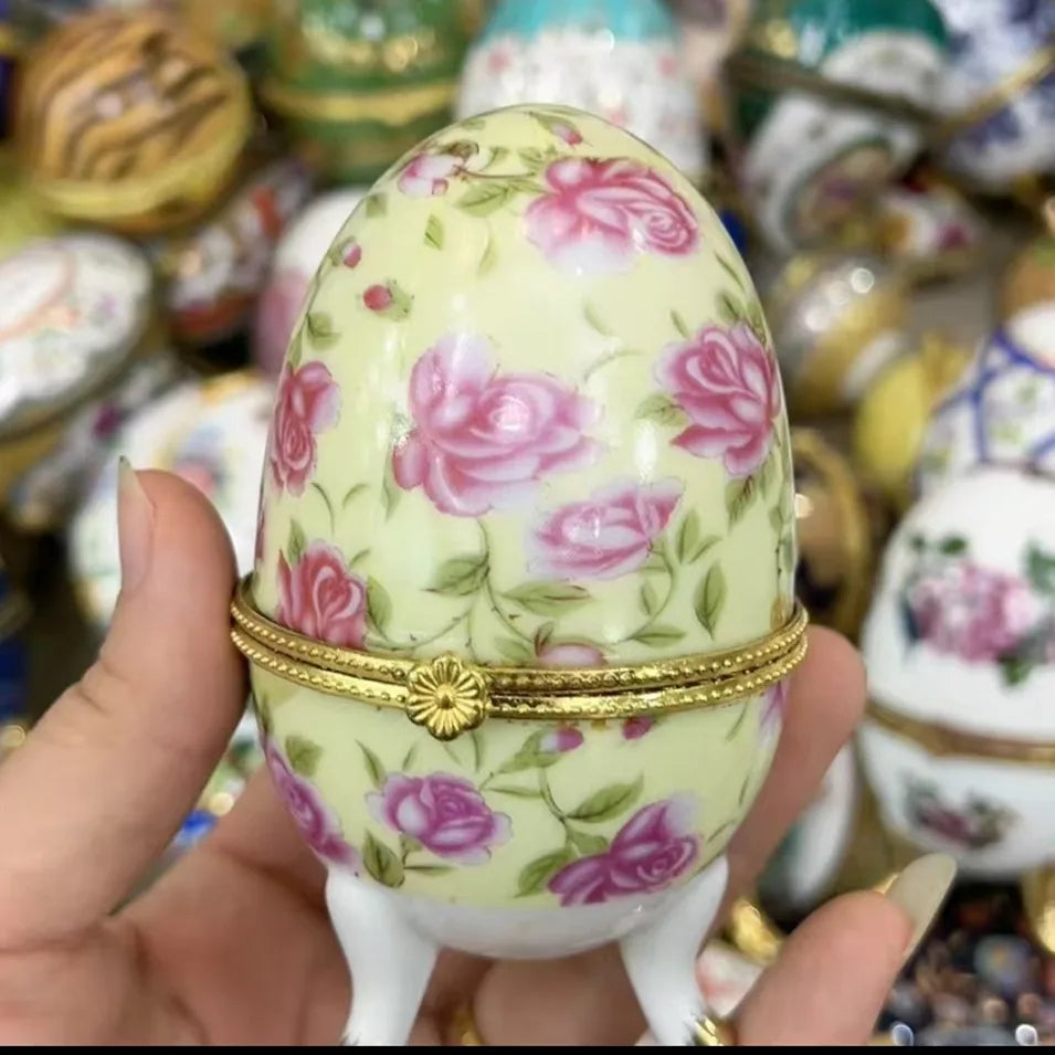 Ceramics Flower Jewelry Storage Box Vase Flower Basket Jewelry Case Storage Jewelry Organizer Display Gifts Home Decor Ornament