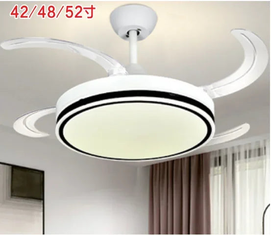 DecorBites™ LED Fan Lamp: Modern Invisible Ceiling Chandelier for Living Room, Bedroom & Dining Room Decorbites
