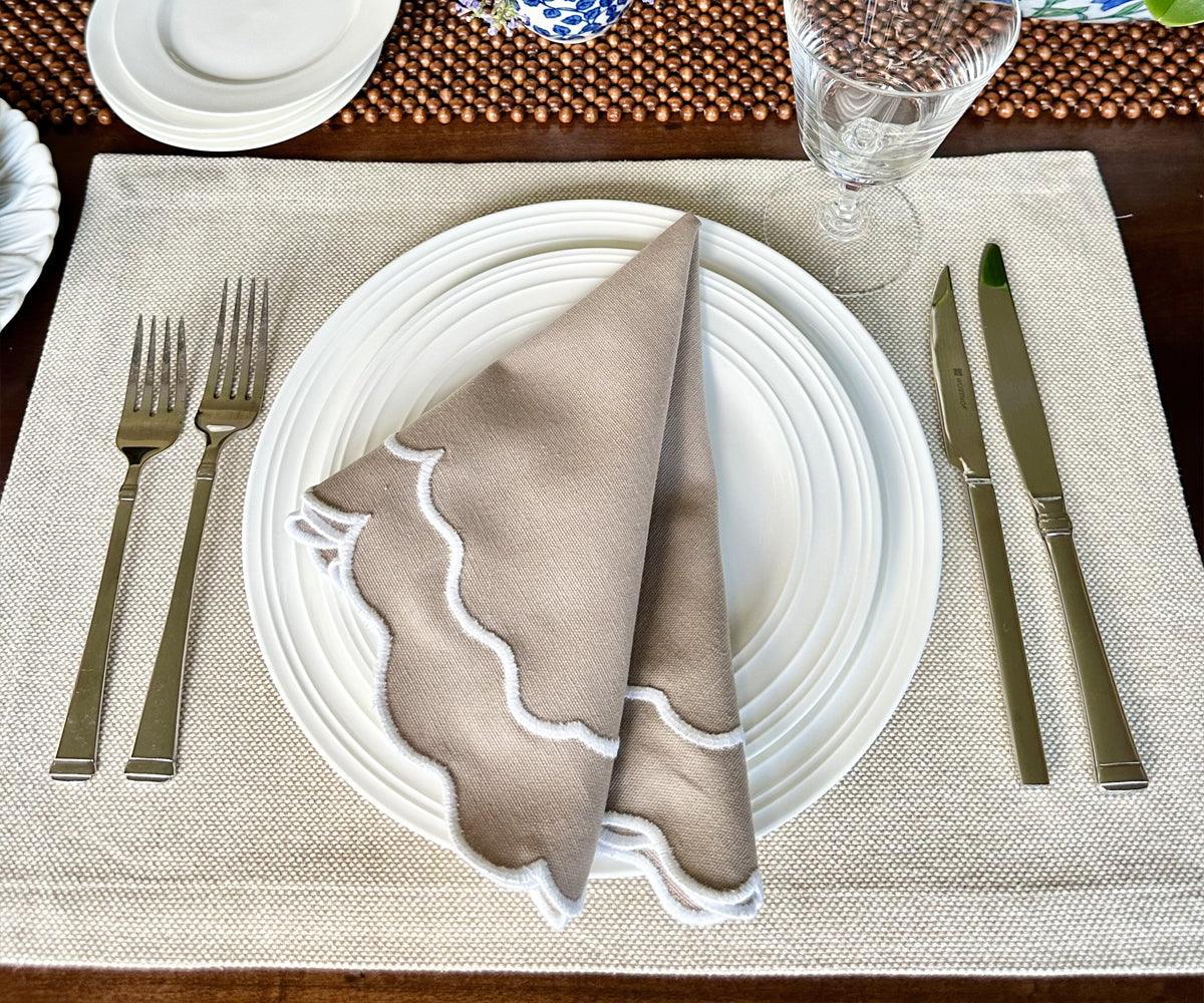 Beige Embroidery Napkins