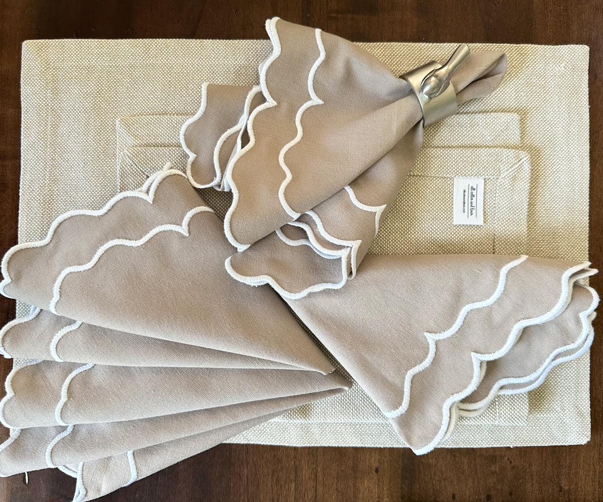 Beige Embroidery Napkins