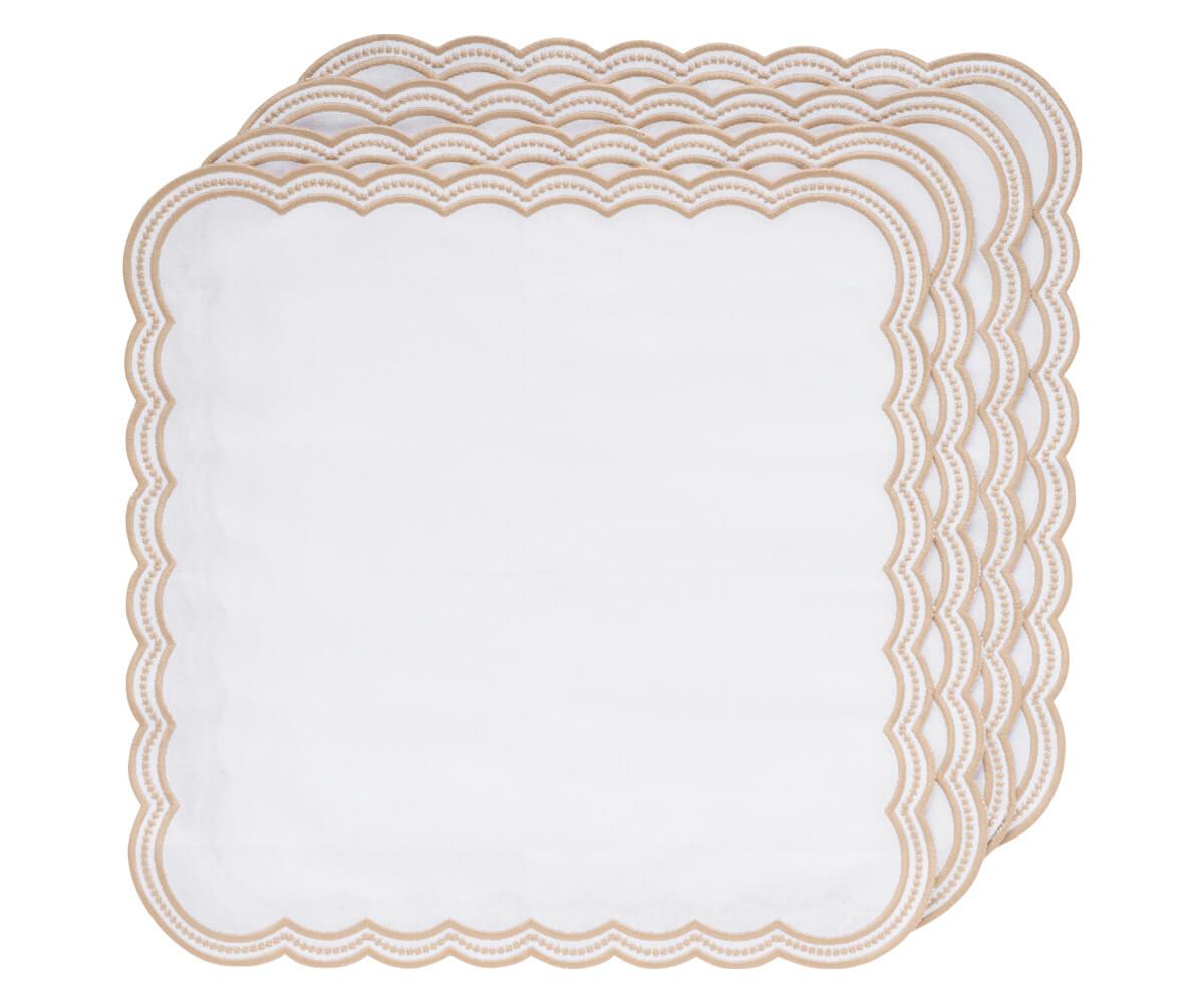 Scalloped Napkins - Cloth Napkins for Wedding