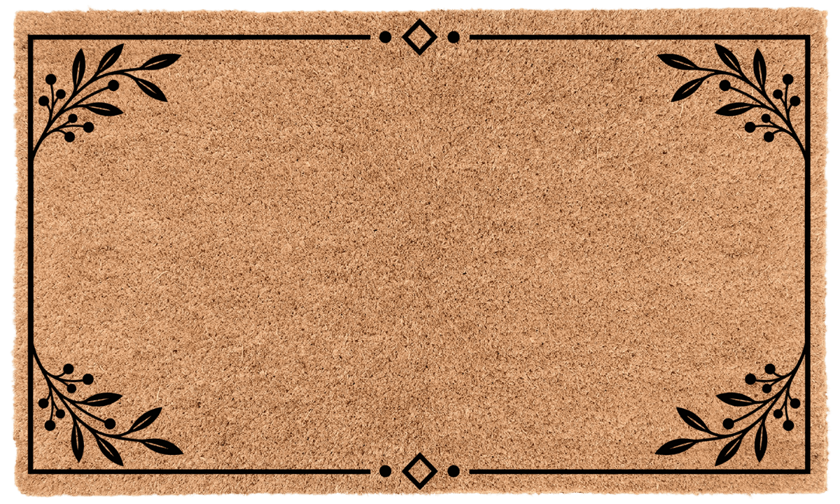 Scandinavian Border Personalized Coir Mat