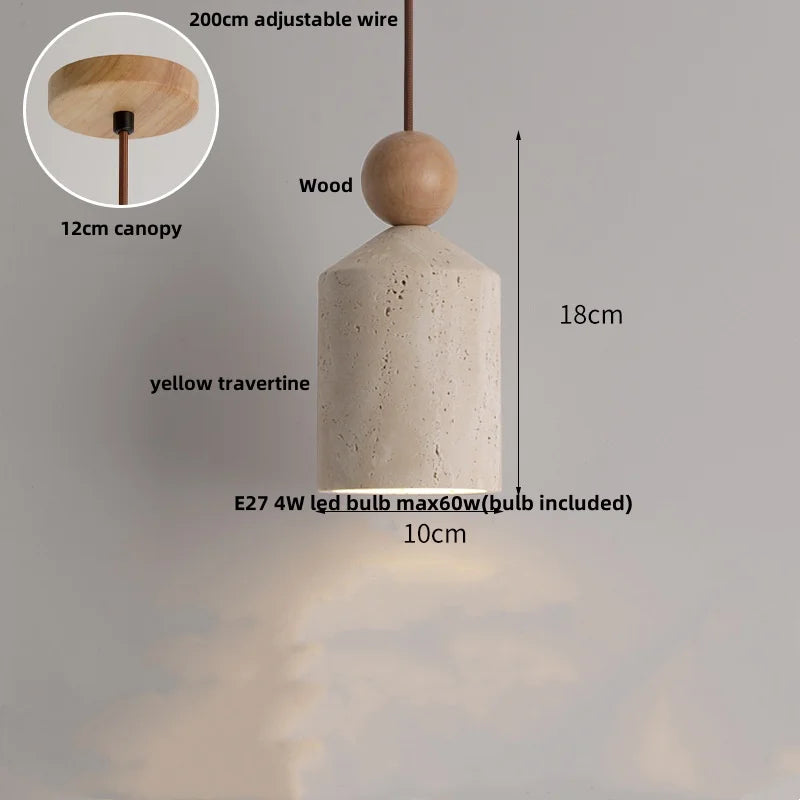 Travertine Wabi Sabi Pendant