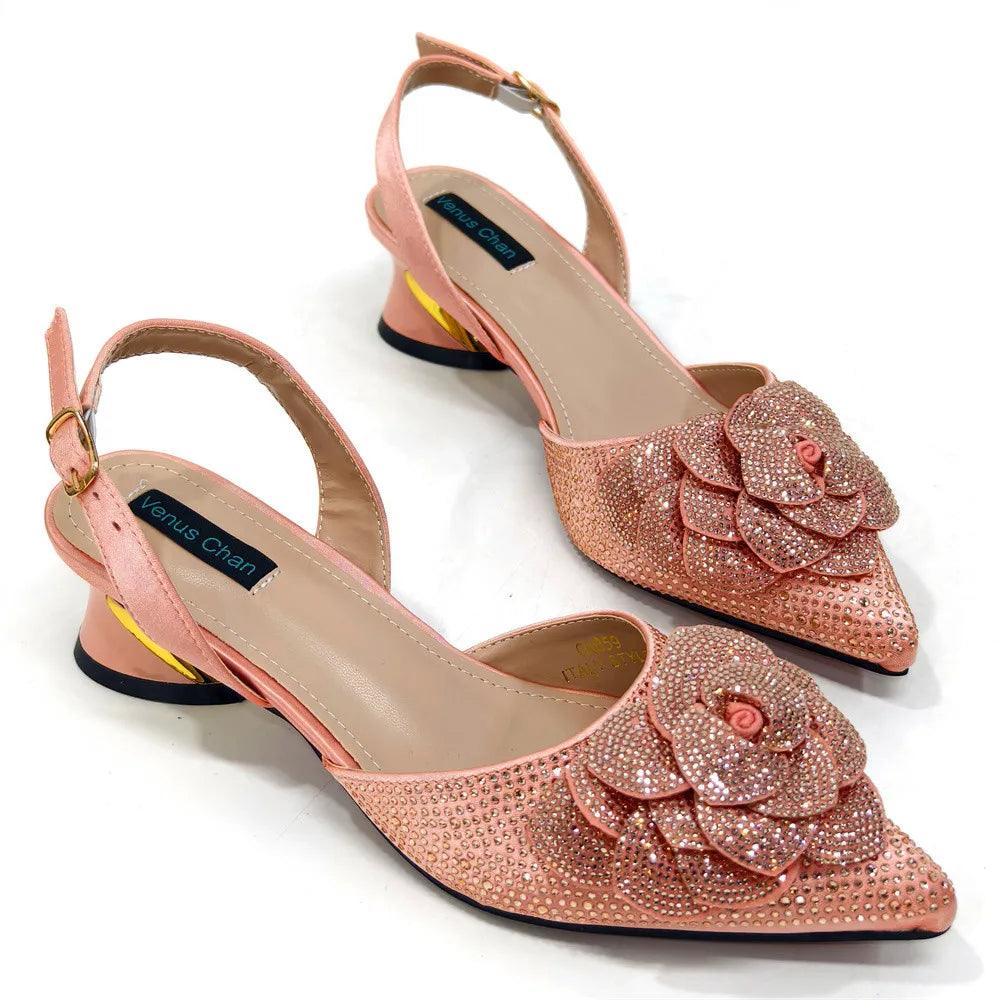 Elegant Lady Shoes And Bag Set with Rhinestone EW4520
