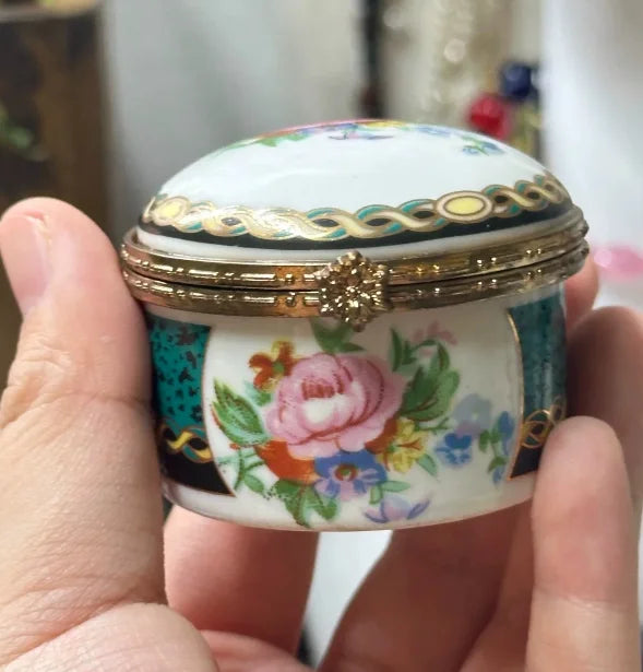 Ceramics Flower Jewelry Storage Box Vase Flower Basket Jewelry Case Storage Jewelry Organizer Display Gifts Home Decor Ornament