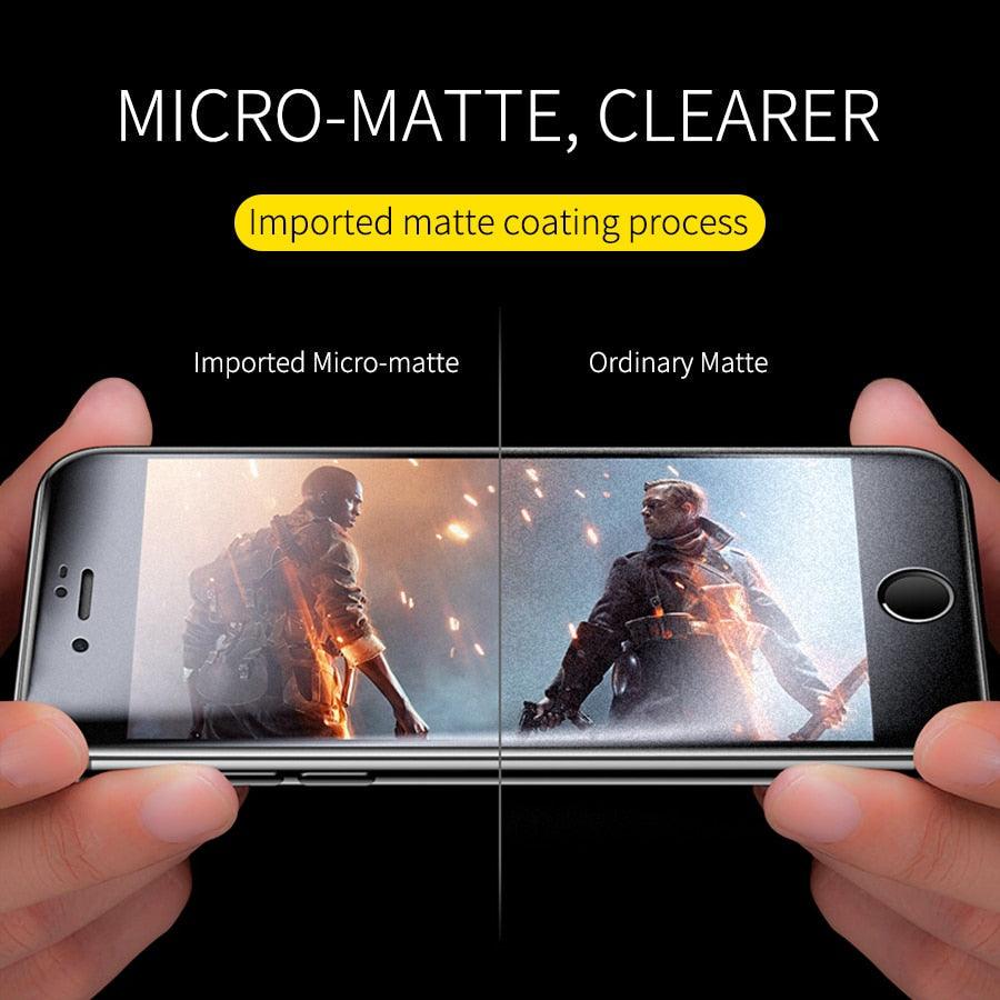 3Pcs Frosted Matte Soft Ceramic Film for iPhone 11 12 Pro Max 6 S 8 7 Plus Screen Protectors for IPhone 13 14 Pro XS MAX X XR SE Full Coverage Clear and Scratch Resistant Screen Protection