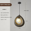 Chrome Nordic Pendant Light Gray Shade Dining - black A shade 1 / warm light 3000K