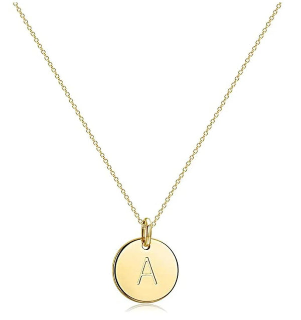 Personalized Initial CIRCLE Necklace - Gifts for You 'n Me
