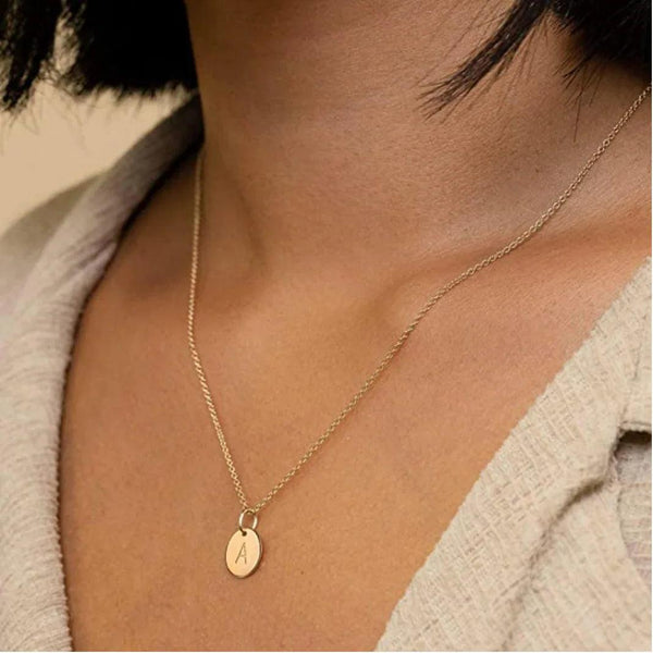 Personalized Initial CIRCLE Necklace - Gifts for You 'n Me