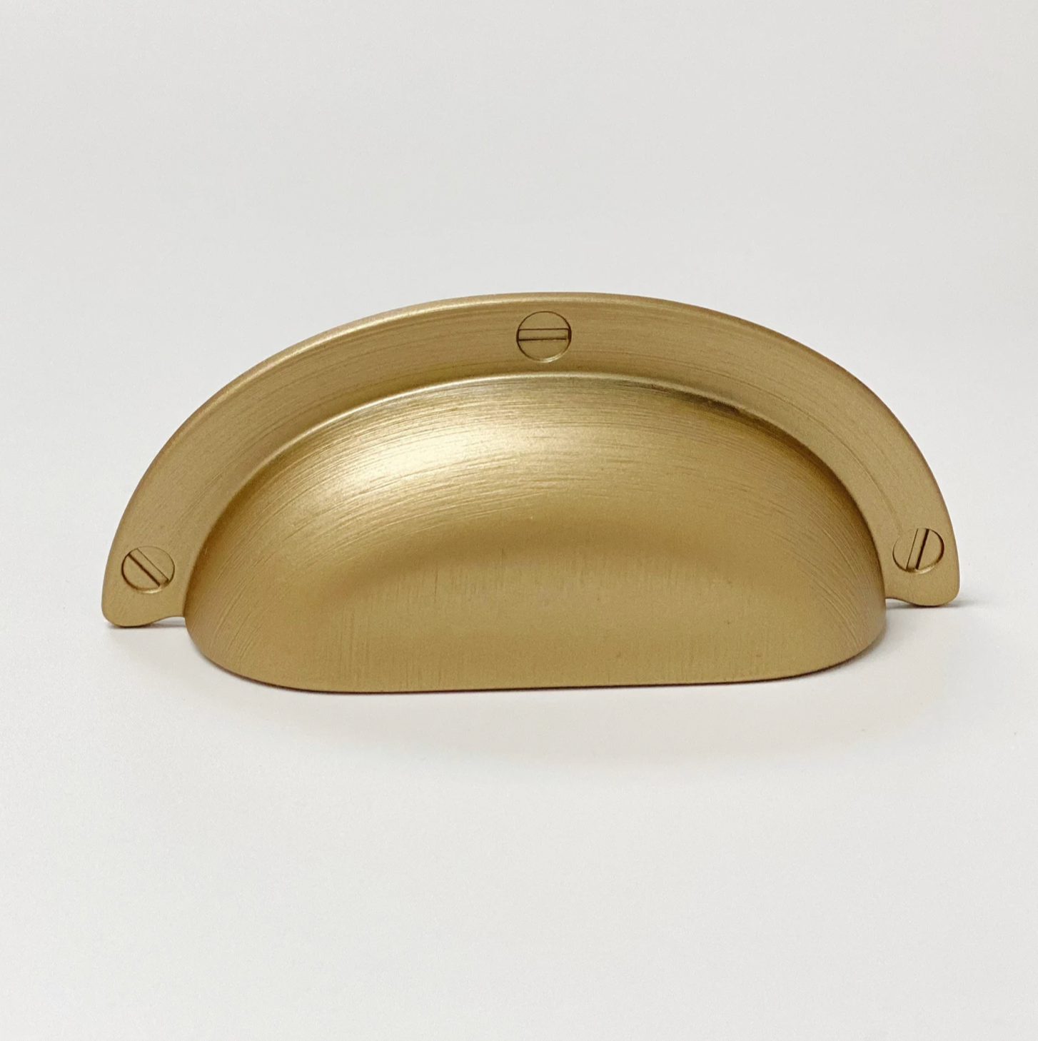 Capri Brushed Gold Cup Drawer Pull, Ring Pull or Round Cabinet Knob