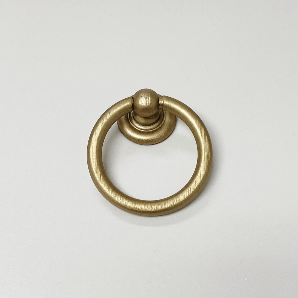 Capri Brushed Gold Cup Drawer Pull, Ring Pull or Round Cabinet Knob