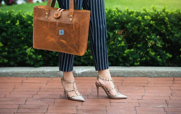 Leather Willow Tote - Gifts for You 'n Me