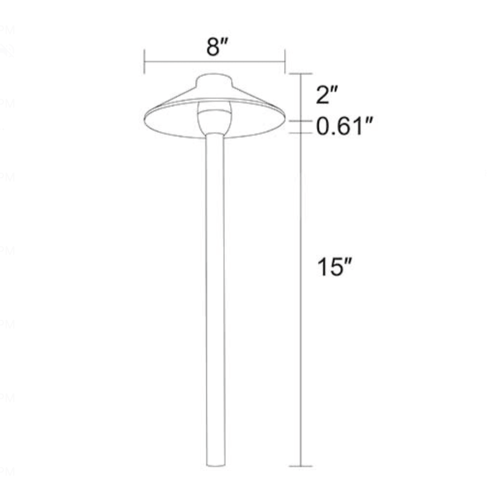 BPLP04 Rein Brown Brass Path Light Low Voltage Outdoor Lighting