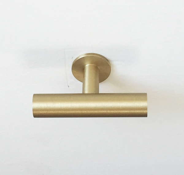 Lew's Round Bar Cabinet Knobs and Handles in Brushed Brass
