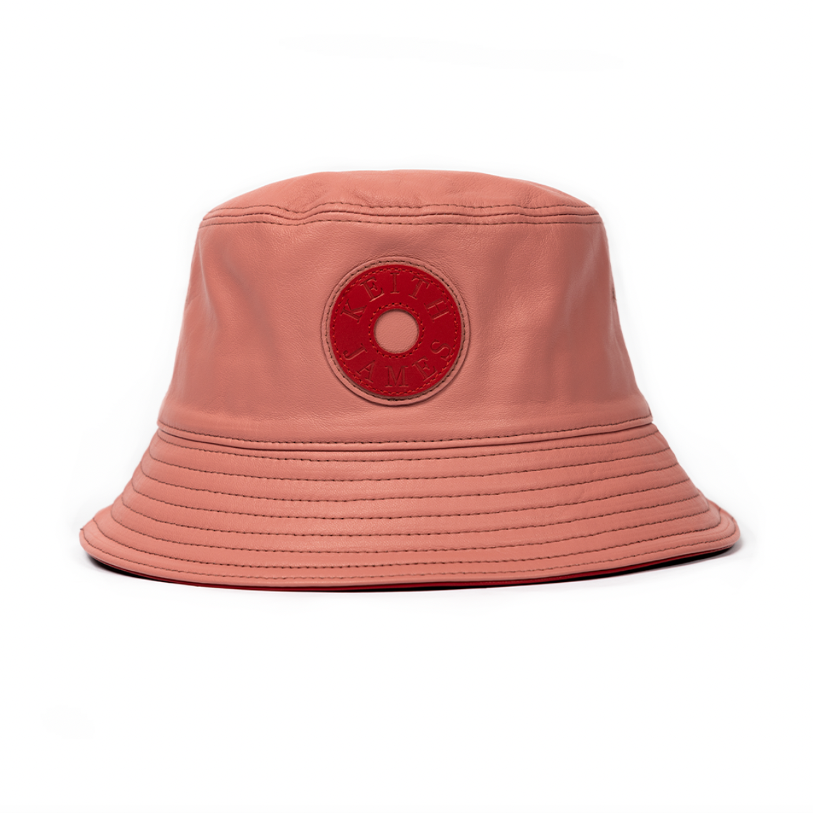 Leather Bucket Hat (Plush Pink)
