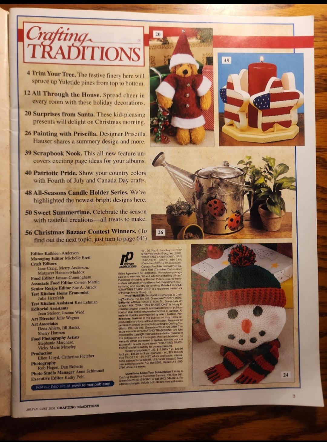 Christmas crafting Traditions July August 2002