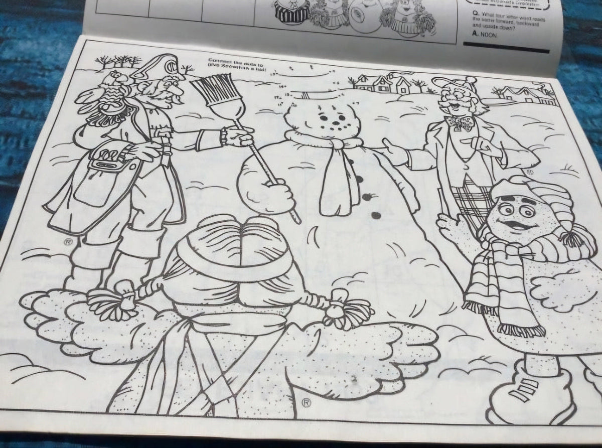 Ronald McDonald Calendar 1989  coloring book