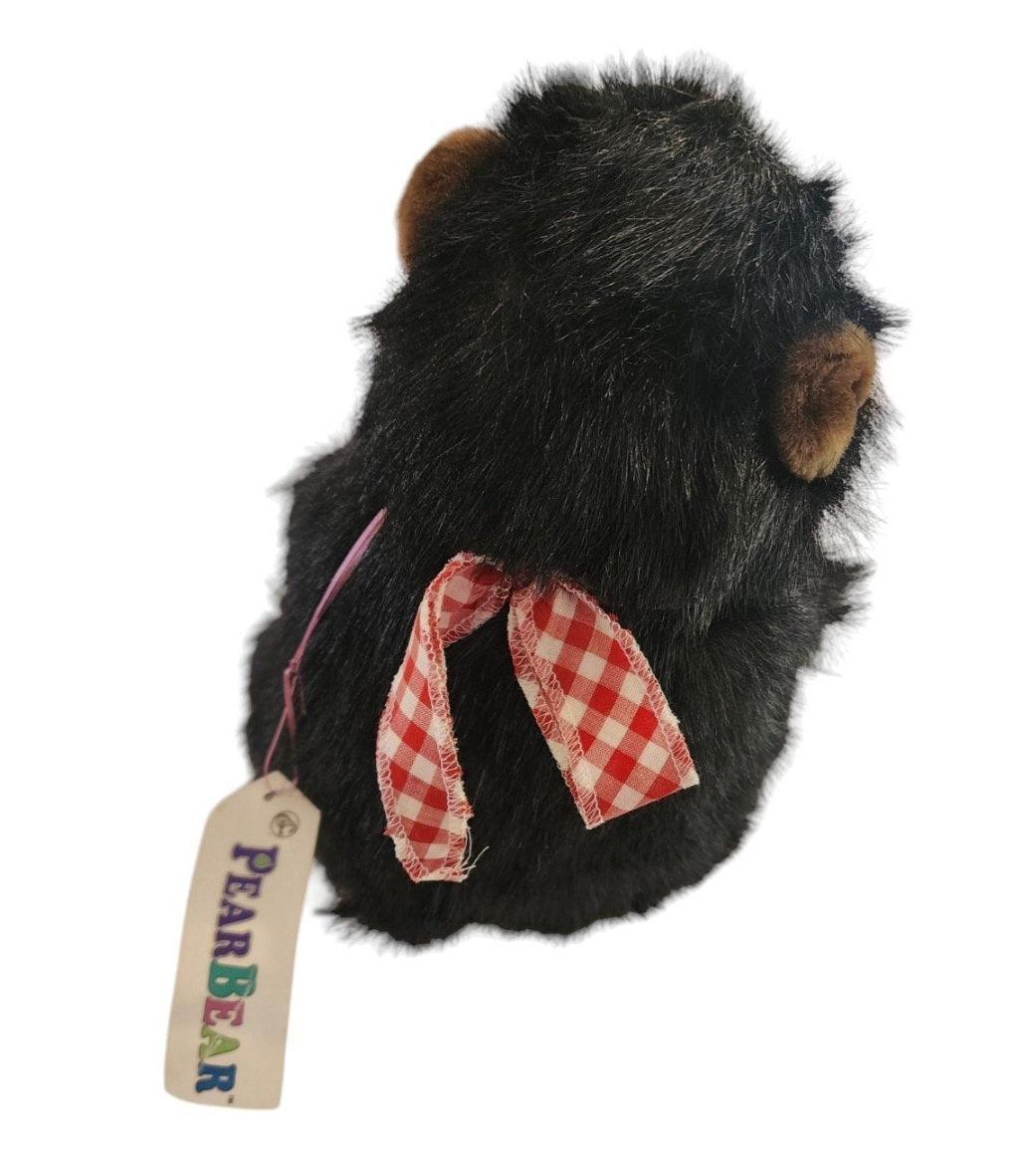 Animal Fair PEAR BEAR Black Bear Long Shaggy Fur Long Nose Bandana & Tag 11