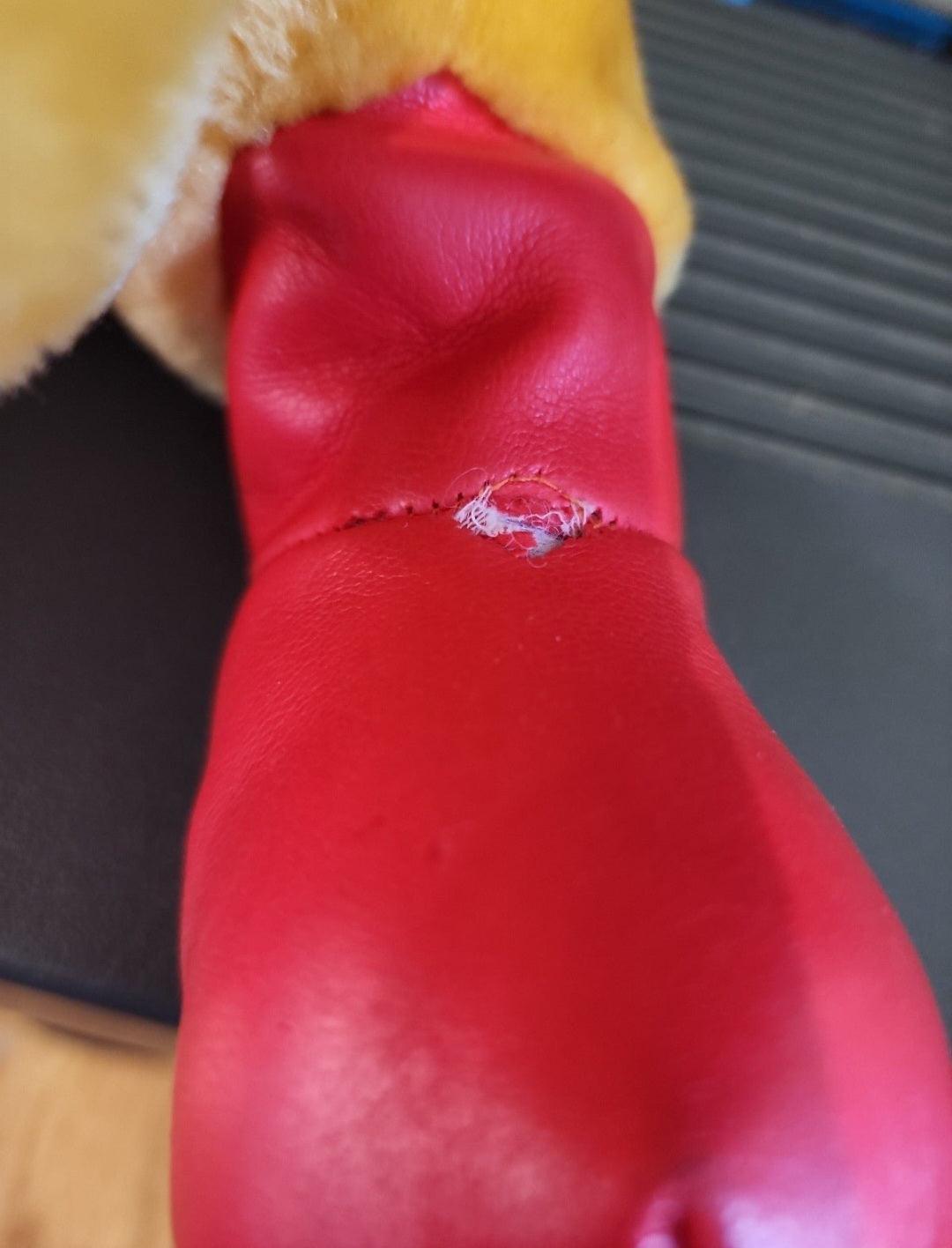Rare Winnie the Pooh plush Bear in Red racing outfit 10