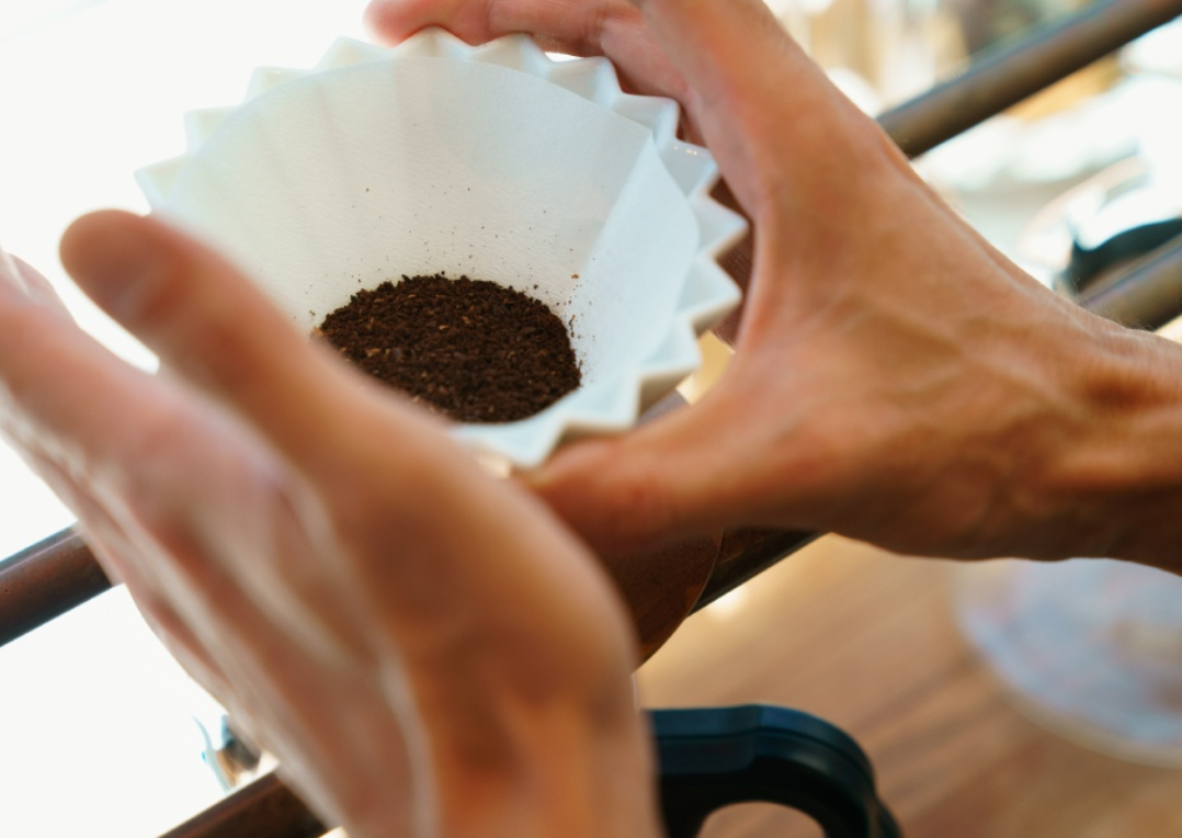 Hand brewed coffee origami filter cup