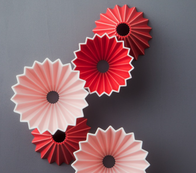 Hand brewed coffee origami filter cup