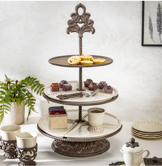 Acanthus Pattern 3-Tiered Server