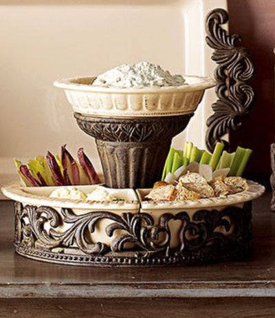 Acanthus Stoneware Appetizer Server