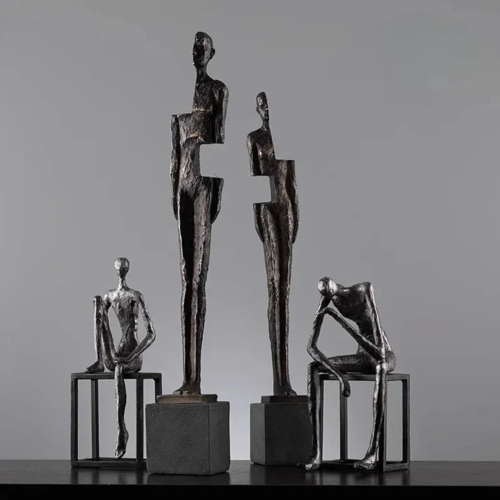 Sculpture Set Antique Bronze for Your Living Room