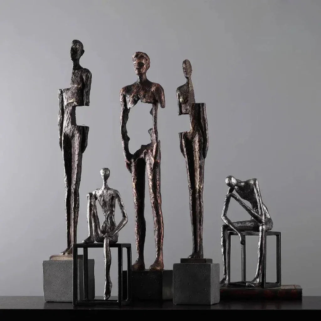 Sculpture Set Antique Bronze for Your Living Room