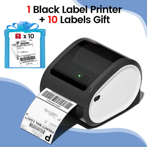 100x150mm Wireless Shipping Label Printer Wireless Thermal Label Printer for Small Shipping Business Packages 4x6