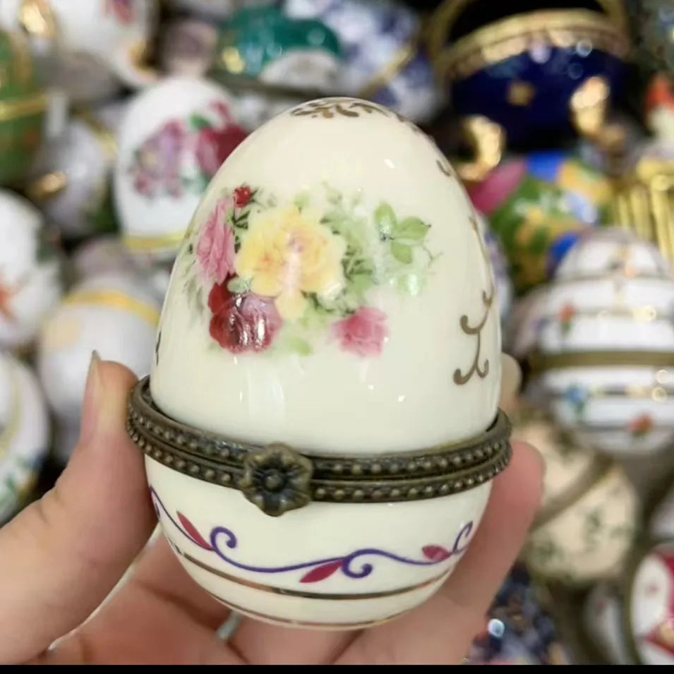 Ceramics Flower Jewelry Storage Box Vase Flower Basket Jewelry Case Storage Jewelry Organizer Display Gifts Home Decor Ornament