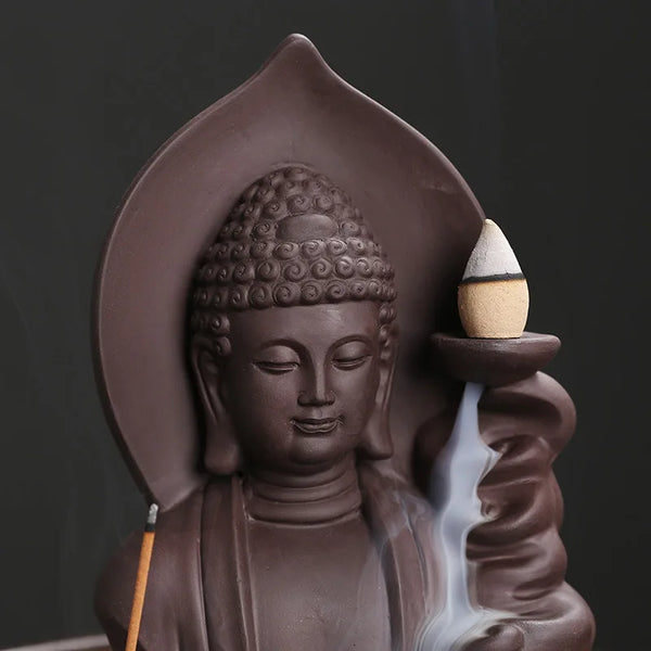 Serene Buddha Backflow Incense Burner