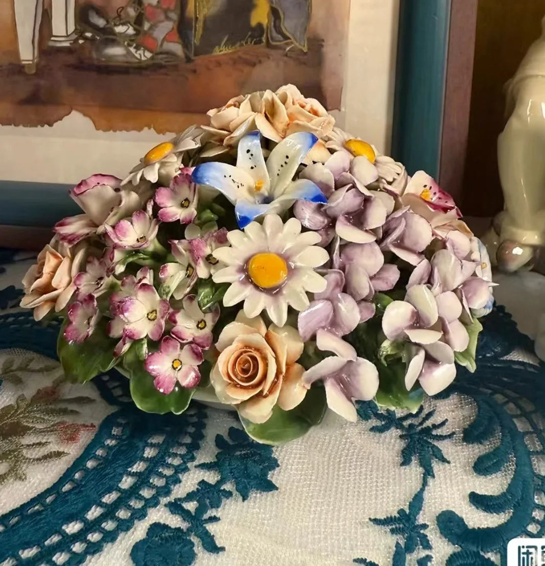 Resin Flower Jewelry Storage Box Vase Flower Basket  Jewelry Case Storage Jewelry Organizer Display Home Decor Ornament