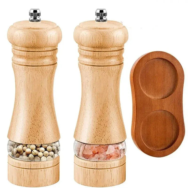 Acacia Wood Salt and Pepper Grinder Set