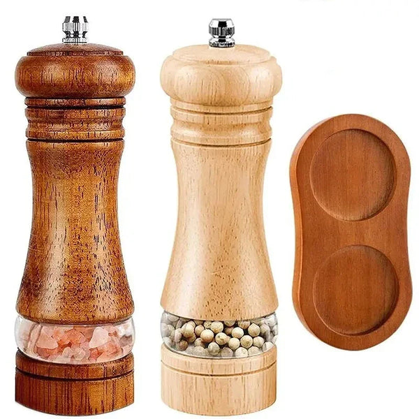 Acacia Wood Salt and Pepper Grinder Set