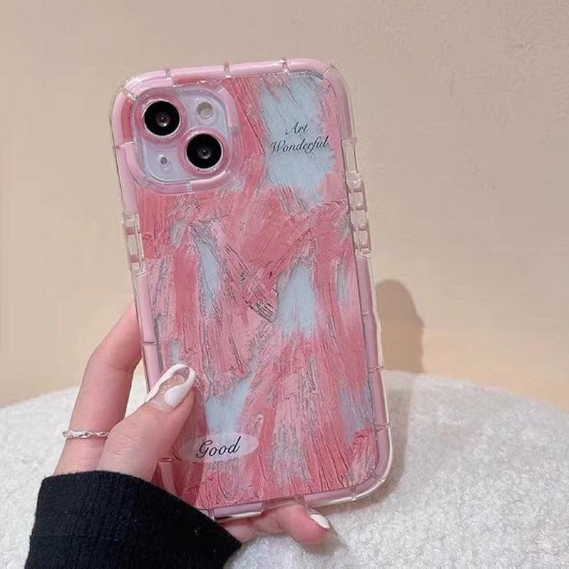 Luminous Art Abstract Phone Case For iPhone 13 12 11 Pro Max Transparent Silicone Shockproof Bumper Cover  Floral Girly Transparent Phone Case Glow In Dark iphone case