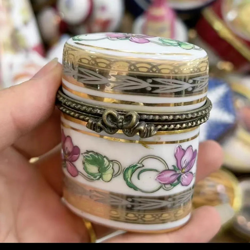 Ceramics Flower Jewelry Storage Box Vase Flower Basket Jewelry Case Storage Jewelry Organizer Display Gifts Home Decor Ornament