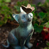 Cat Resin Figurine Bronze Lawn Porch Yard Home Garden Outdoor Sculpture Statue Decoration Home Office Ornament