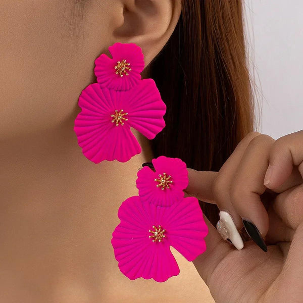 Big Flower Drop Earrings - Sexikinis Swim - Gifts for You 'n Me