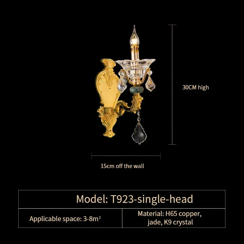 Copper Crystal Chandelier 34-Head D163cm