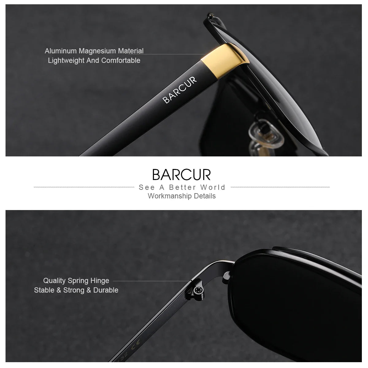 BARCUR Polarized Sports Sunglasses for Men Fashionable Fishing Driving Hiking and Outdoor Eyewear UV400 Protection Gradient Lenses