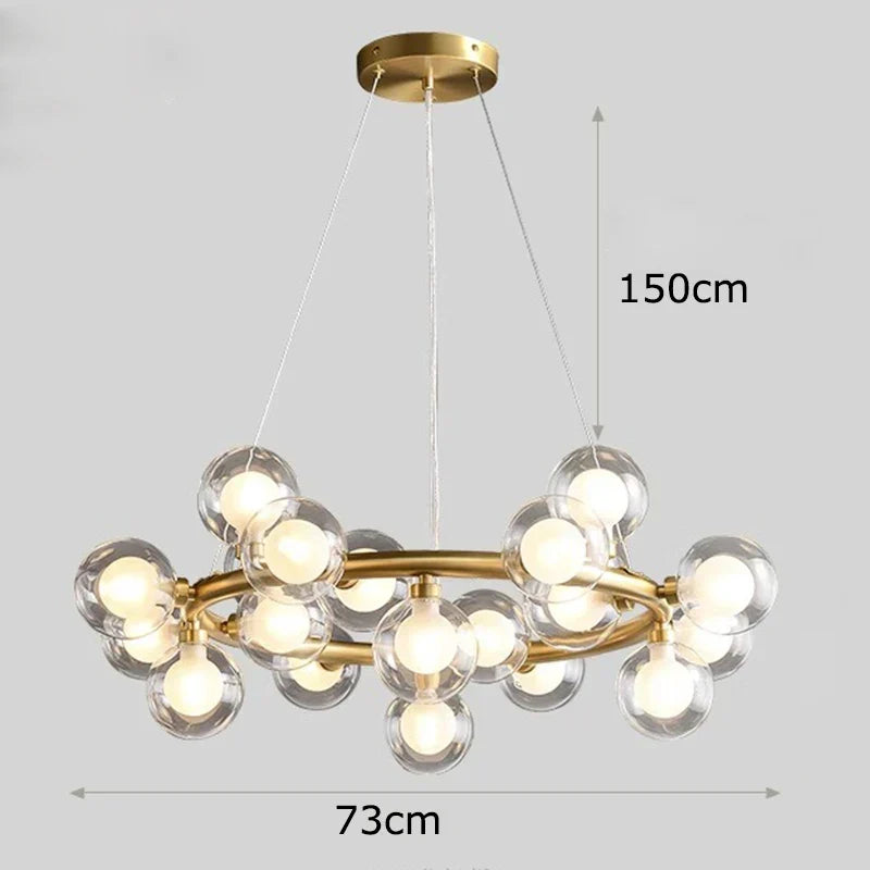 Copper Vintage LED Chandelier