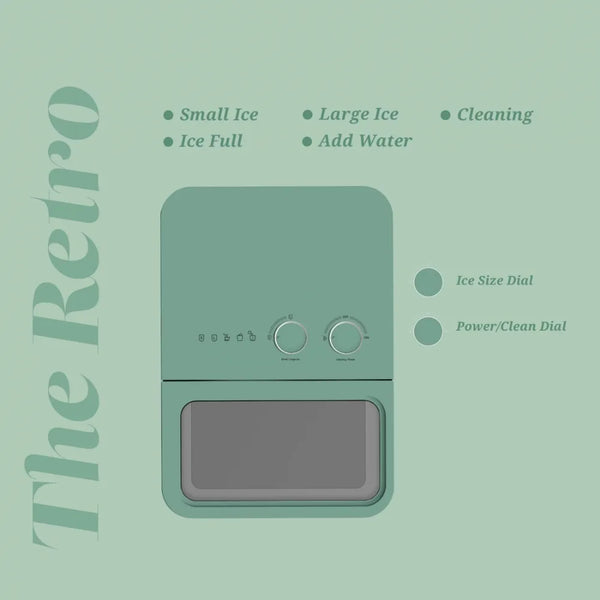 Countertop Ice Maker, Bullet Shaped Ice Type, Sage, ice cube maker machine , home appliance ,  kitchen  bar