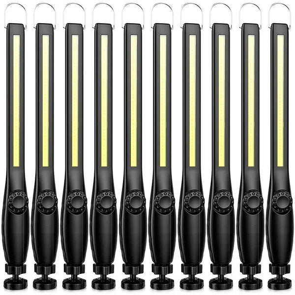 1-10PCS COB LED Flashlight Magnetic Work Light USB Rechargeable Torch Portable Lantern Inspection Light Camping Car Repair Lamp