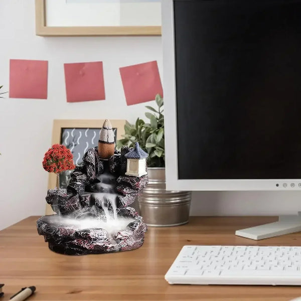 Waterfall Backflow Incense For Home And Office Decoration With Incense Cones