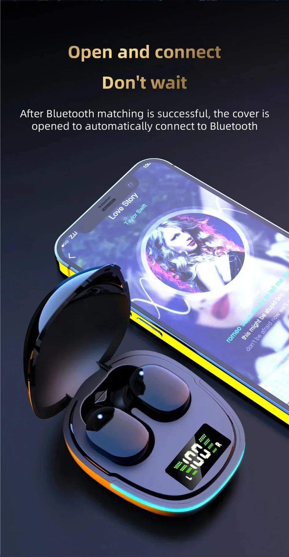 G9S Bluetooth 5.1 In Ear Wireless Earbuds LED Power Display Low Latency Gaming HiFi Stereo Sports Headphones