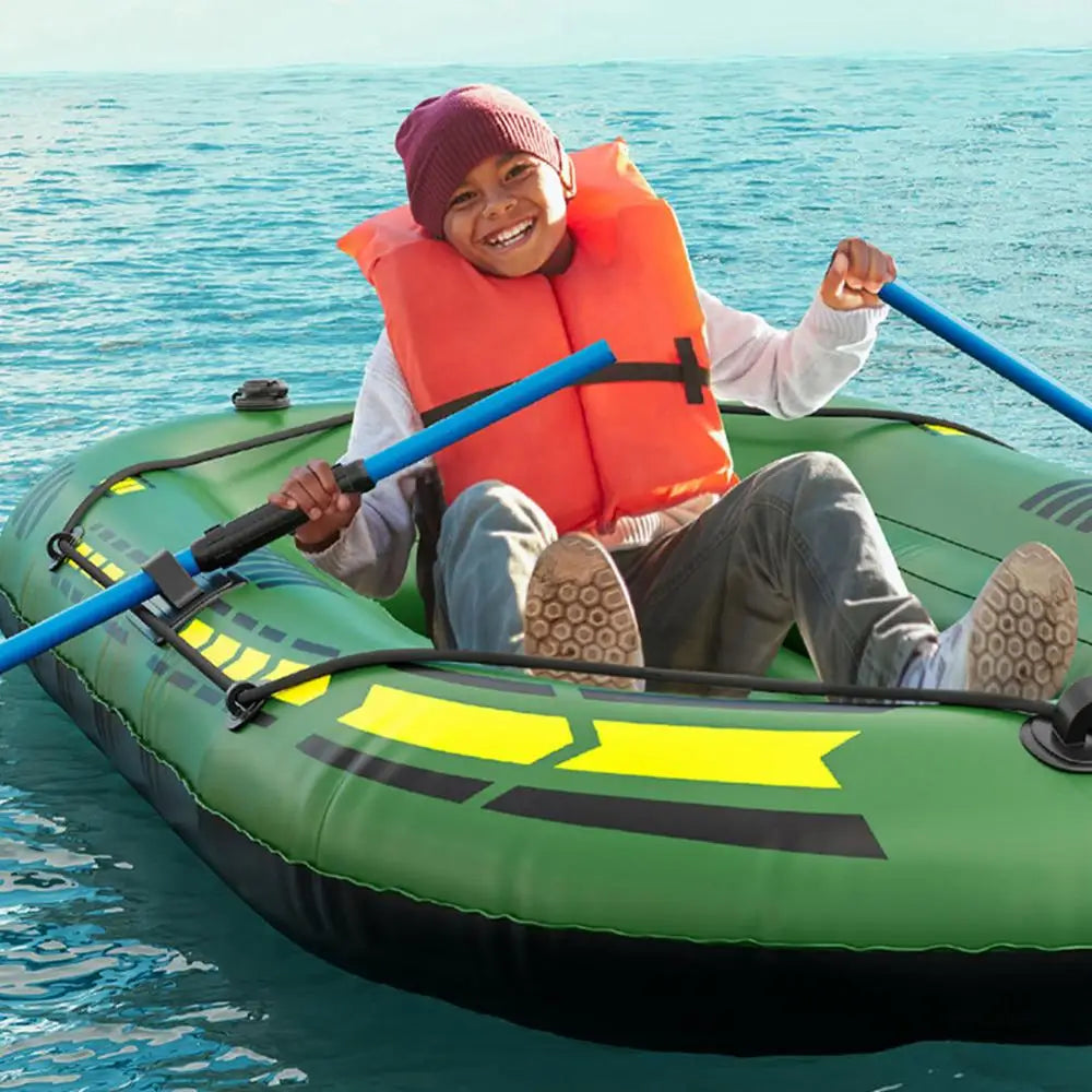 Inflatable Boat Iatable Boat Kayak Canoe Fishing Boat Portable Fishing Boat Raft for Lake with Oars Pump For Adults Fishing