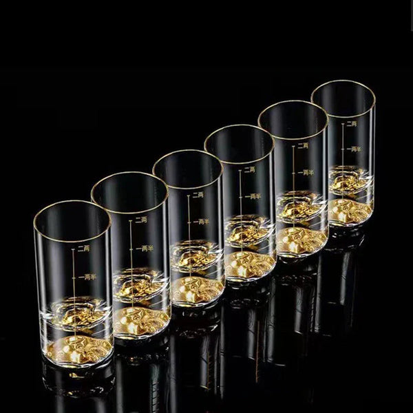 Dlight Decor Golden Line Brandy Glass Set 100ml x6 Dlight Decor