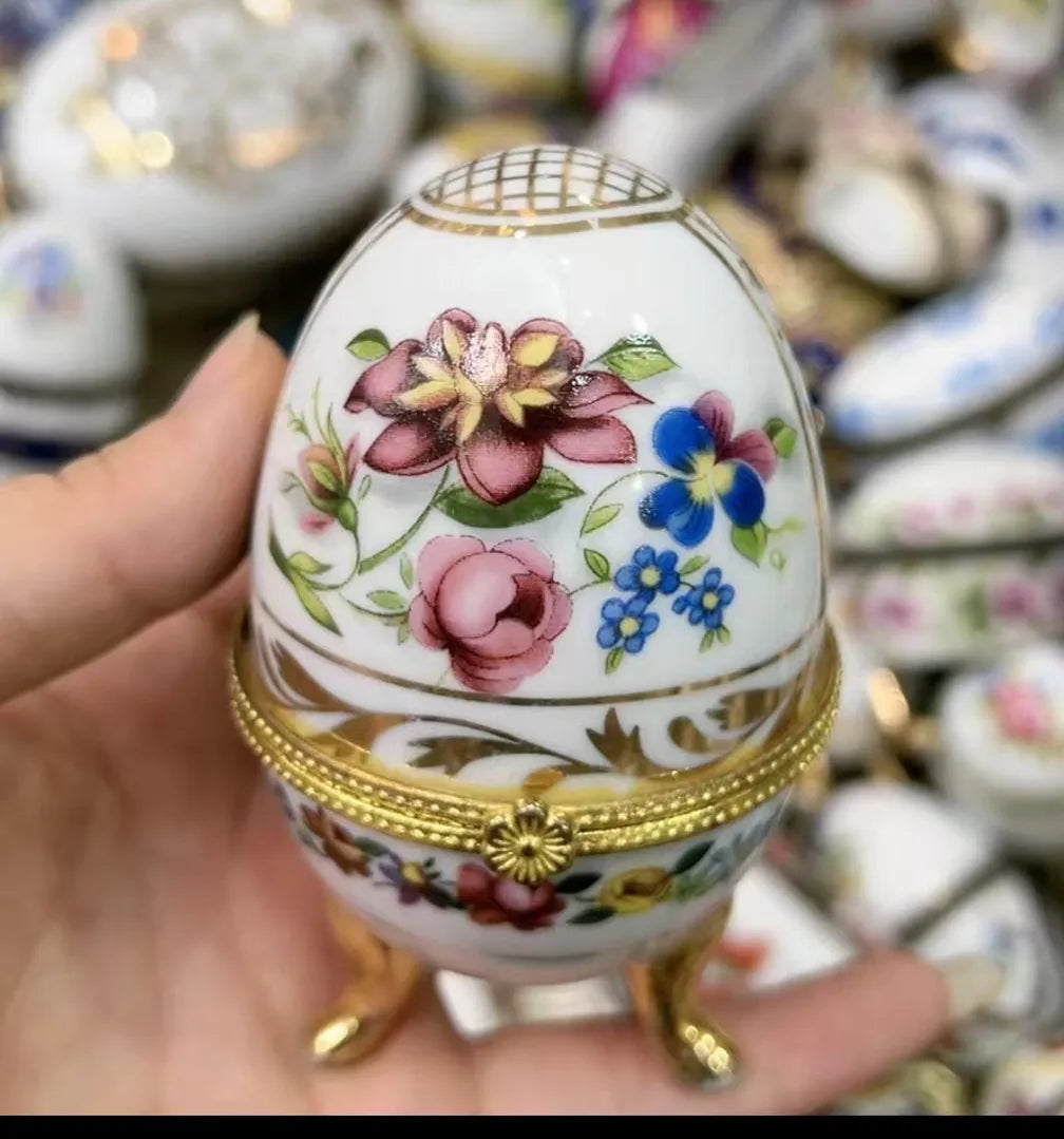 Ceramics Flower Jewelry Storage Box Vase Flower Basket Jewelry Case Storage Jewelry Organizer Display Gifts Home Decor Ornament